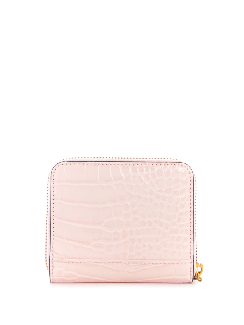 Pink Women's Guess Laurel Small Zip-Around Wallets | 4986357-AK