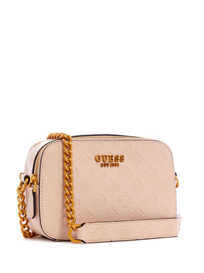 Pink Women's Guess Noelle Logo Camera Crossbody Bags | 0731254-VW