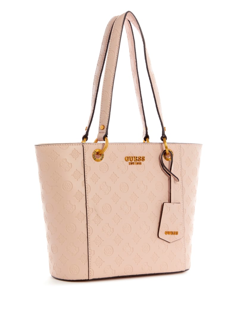 Pink Women's Guess Noelle Small Elite Tote Bags | 2197384-VI