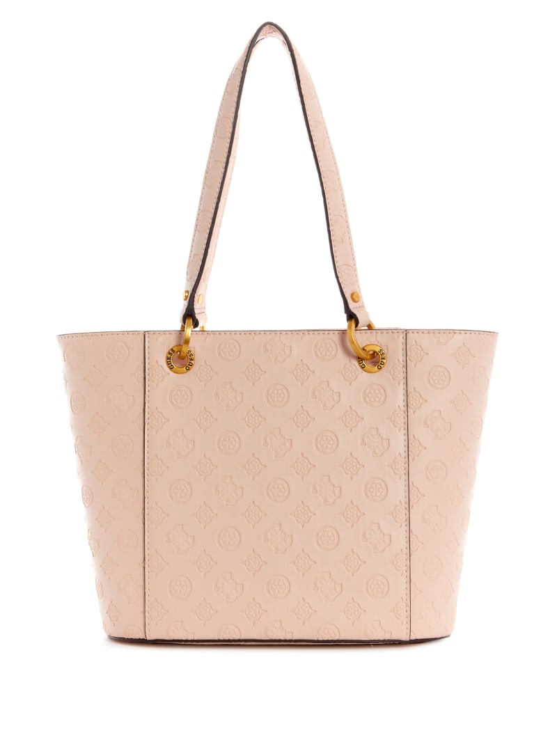 Pink Women's Guess Noelle Small Elite Tote Bags | 2197384-VI