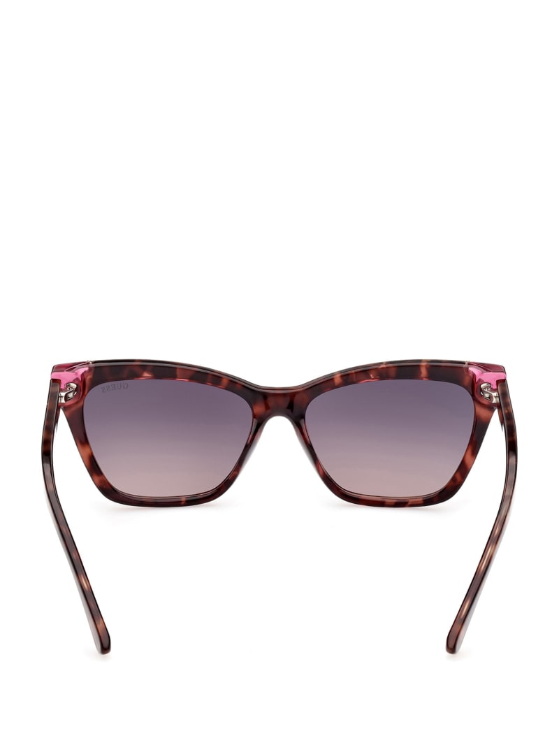 Pink Women's Guess Tortoise Plastic Square Sunglasses | 2486305-ZI