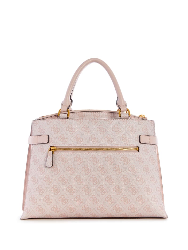 Pink Women's Guess Zadie Logo Girlfriend Satchel Bags | 5813604-PB