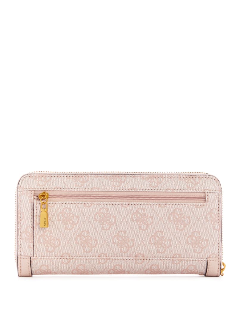 Pink Women's Guess Zadie Logo Large Zip-Around Wallets | 7264095-OD