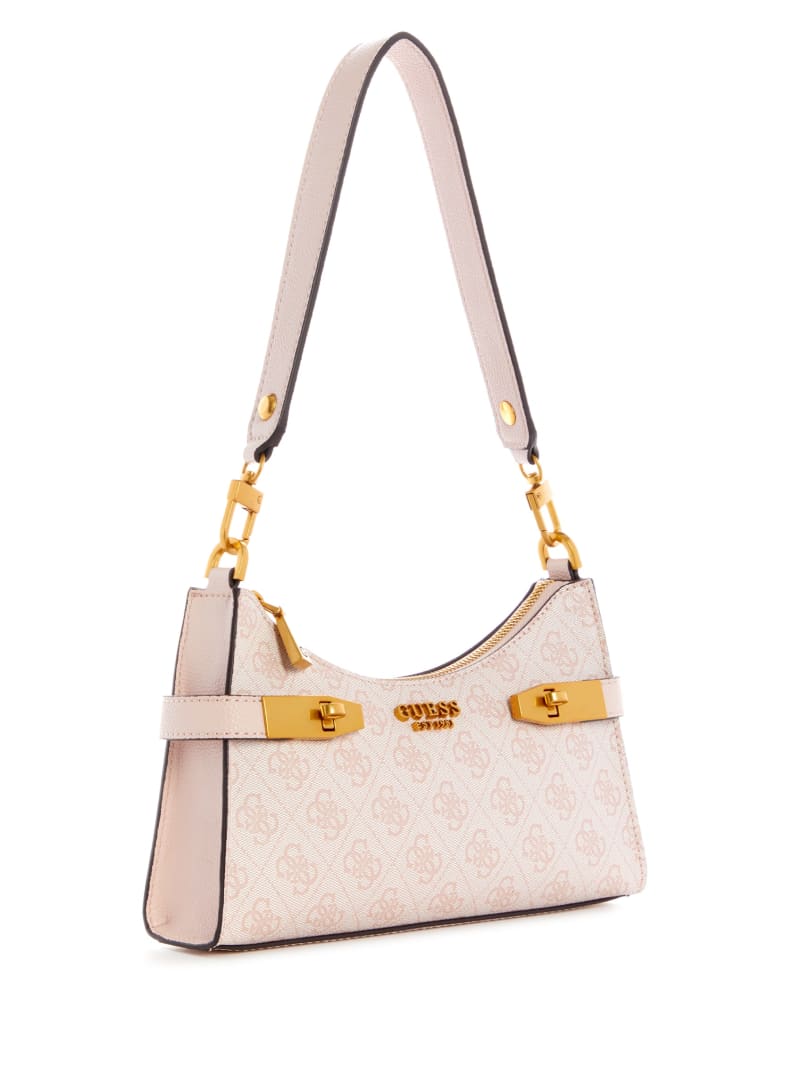 Pink Women's Guess Zadie Logo Shoulder Bags | 5092781-CM