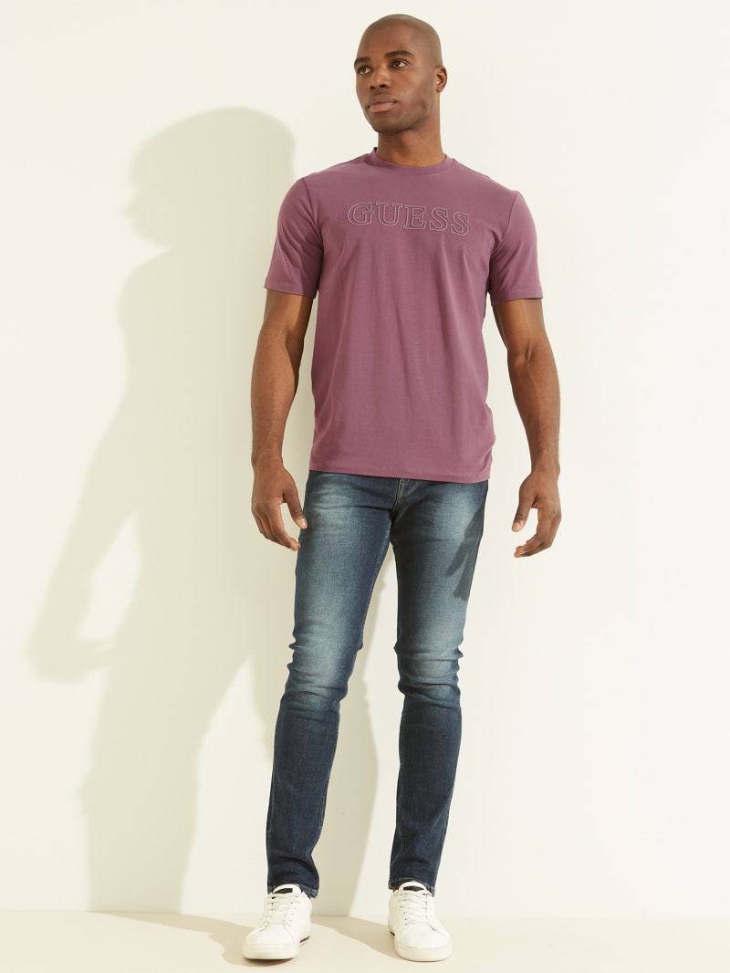 Purple Men's Guess Eco Alphy Active Tee T Shirts | 4807136-BX