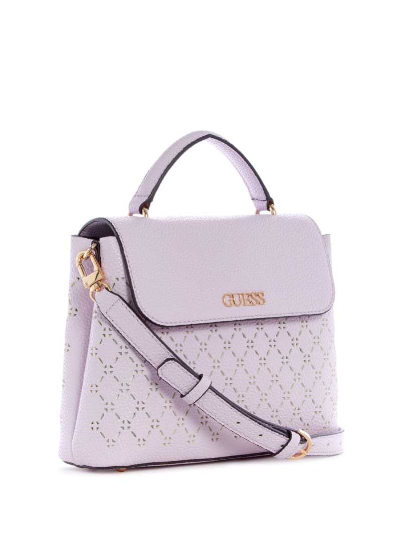 Purple Women's Guess Amara Handle Satchel Bags | 2958061-TC