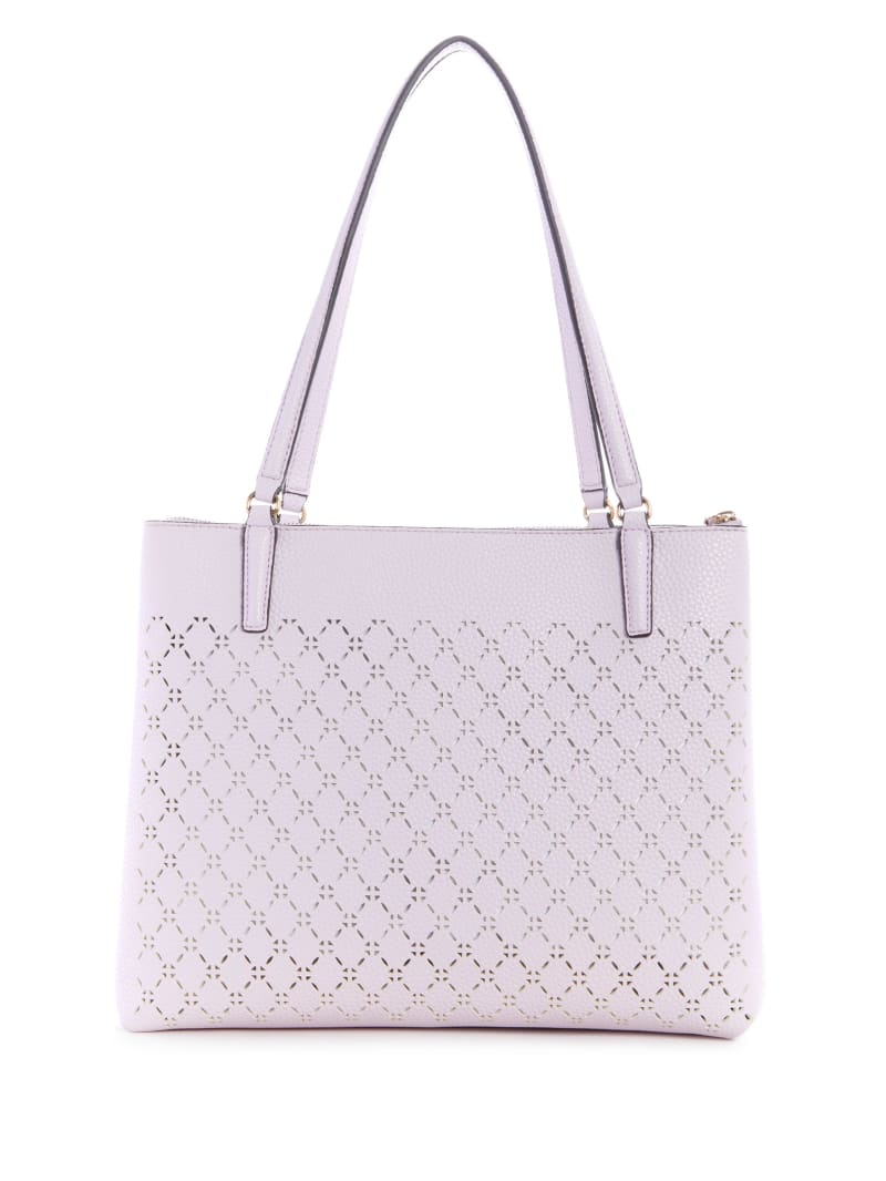 Purple Women's Guess Amara Society Tote Bags | 3195267-DB