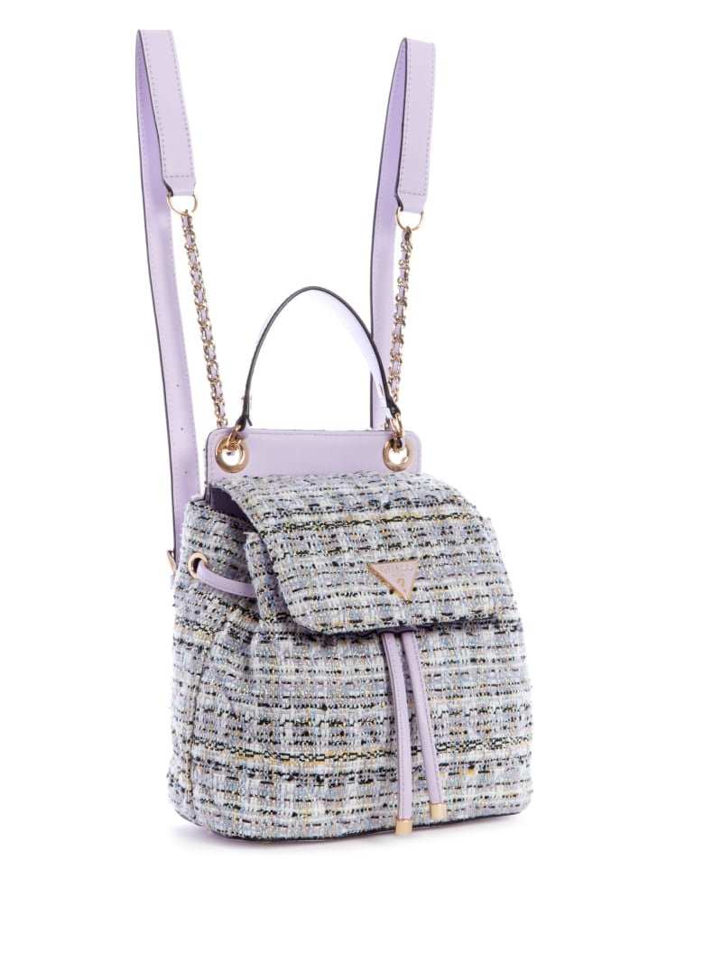 Purple Women's Guess Cessily Flap Backpacks | 3895206-LM