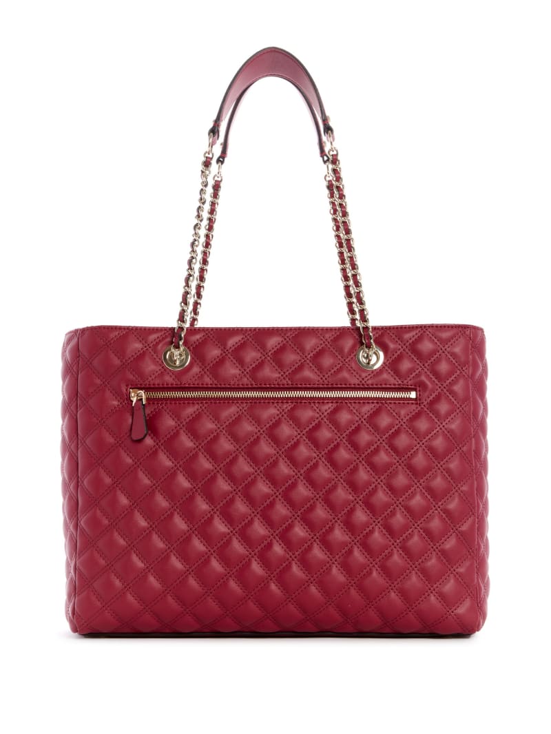 Purple Women's Guess Cessily Quilted Satchel Bags | 9305142-CJ