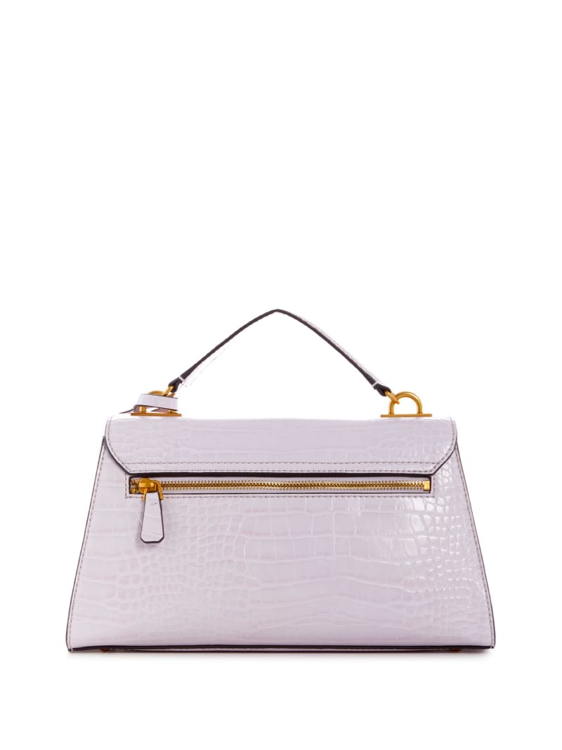 Purple Women's Guess Enisa-Handle Flap Satchel Bags | 1960542-KD