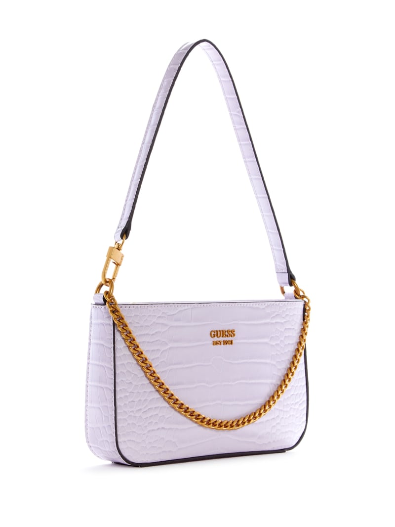 Purple Women's Guess Katey Zip-Top Shoulder Bags | 6385021-RO