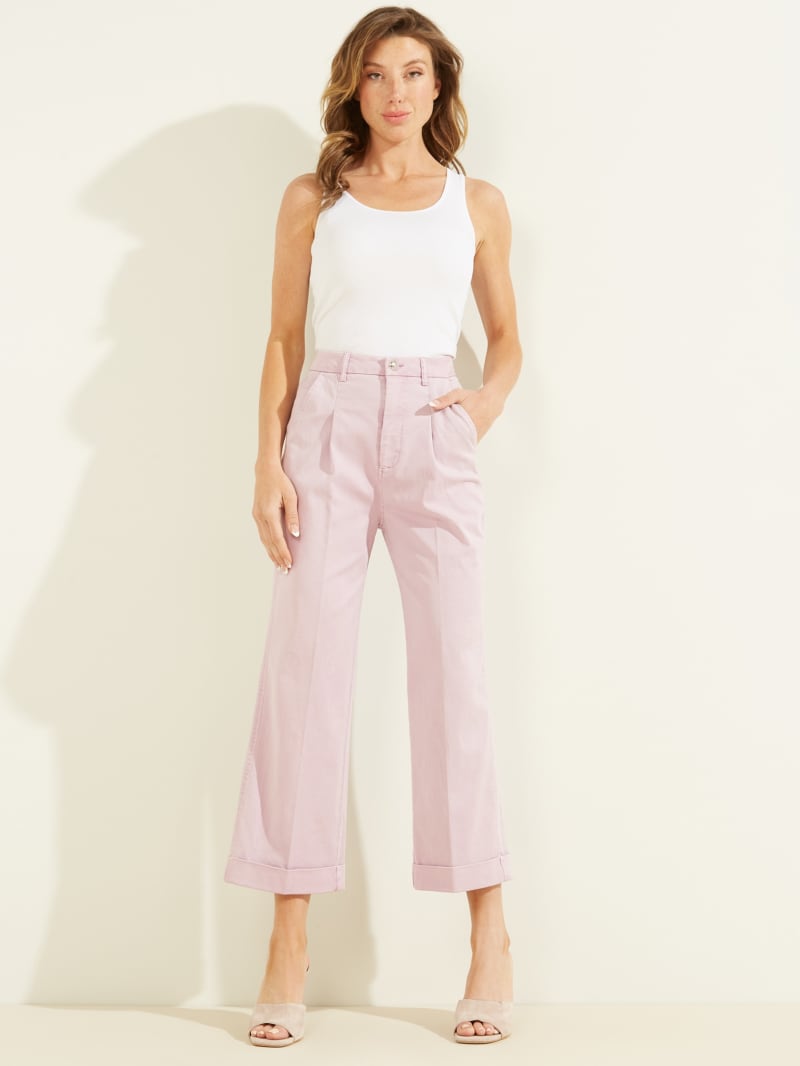 Purple Women's Guess Matilde Wide Legs Pants | 0813697-KO