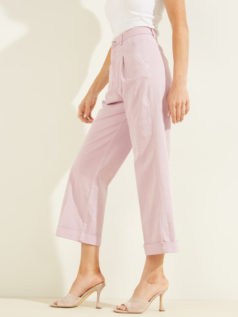 Purple Women's Guess Matilde Wide Legs Pants | 0813697-KO