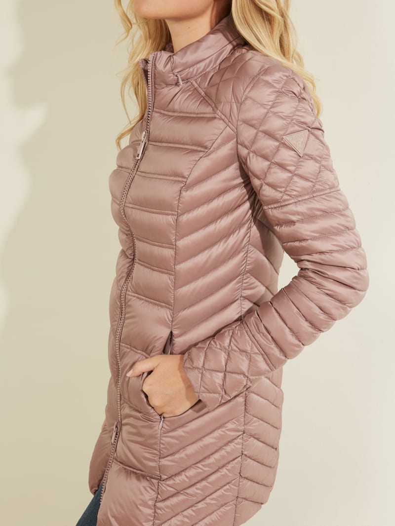 Purple Women's Guess Natasha Packable Down Jackets | 6021873-TC