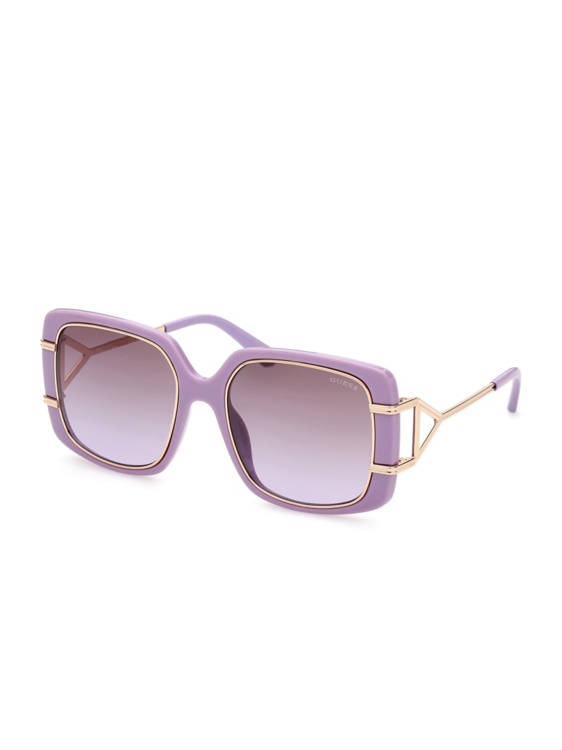 Purple Women's Guess Oversized Square Sunglasses | 1809674-GU