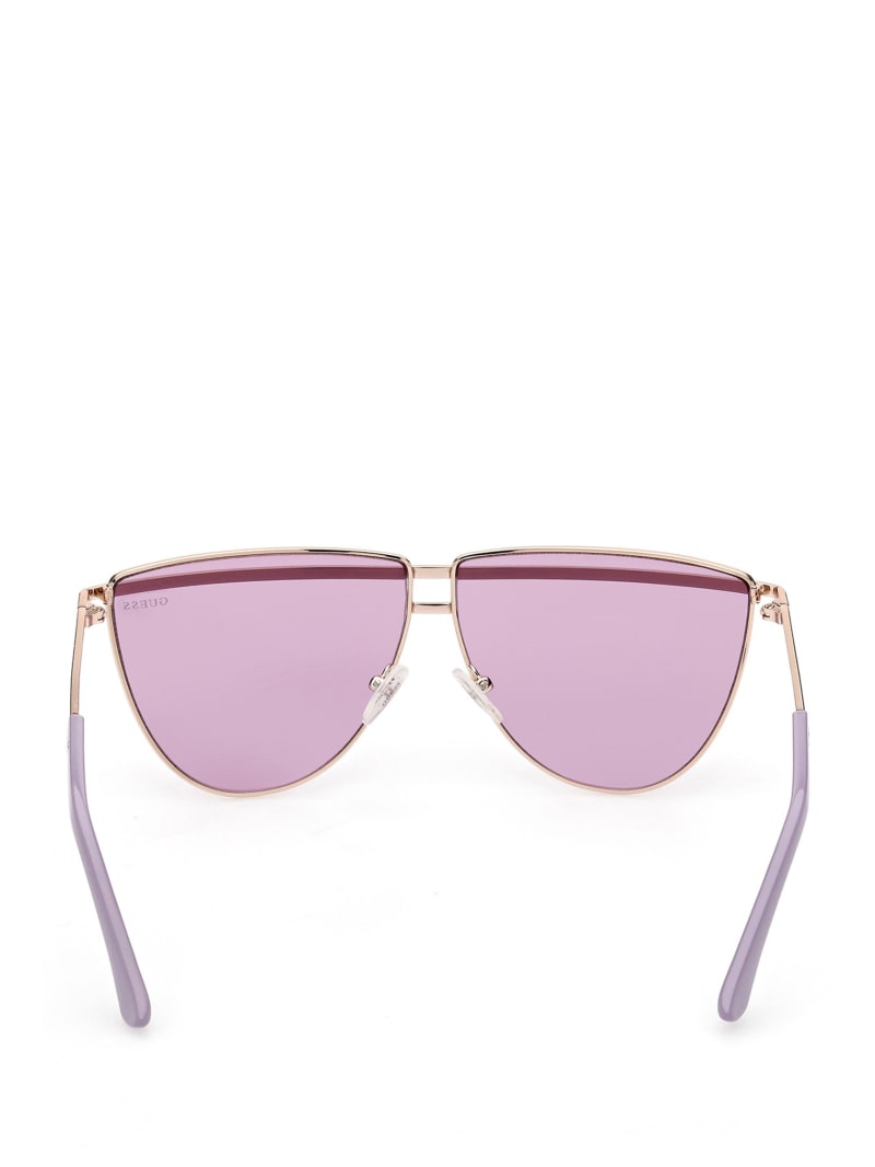 Purple Women's Guess Top Bar Aviator Sunglasses | 5708139-XJ