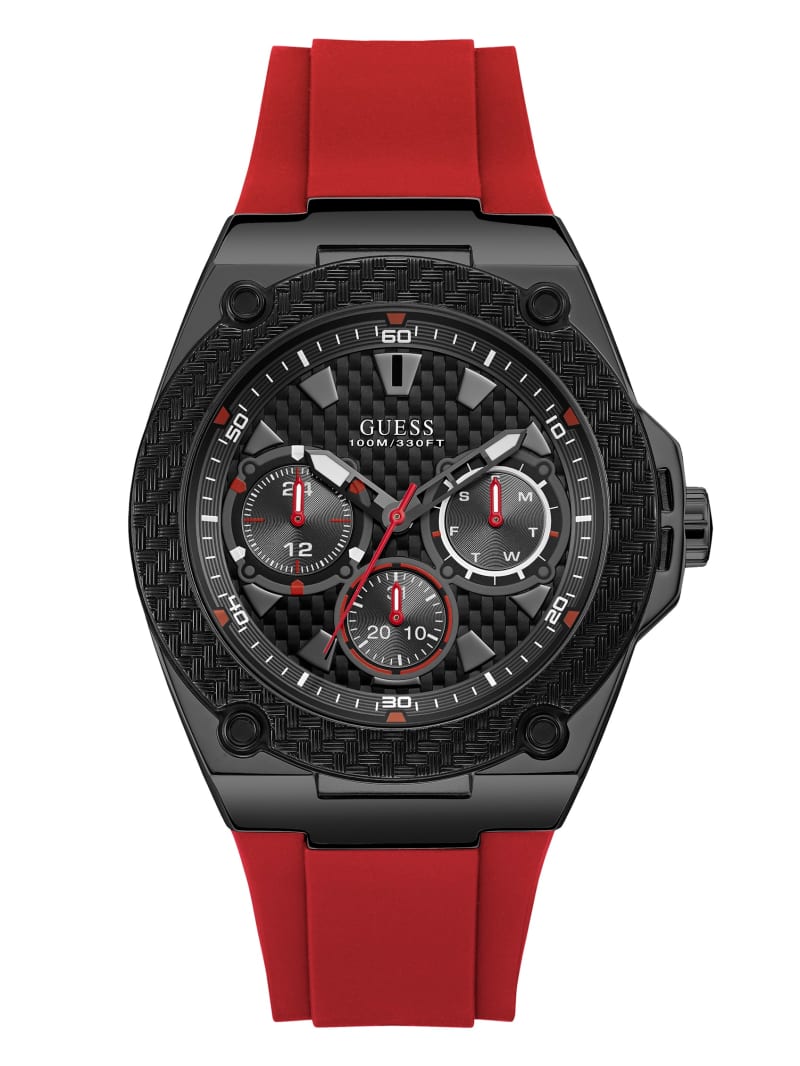 Red Men\'s Guess Red and Multifunction Watches | 5918426-AO