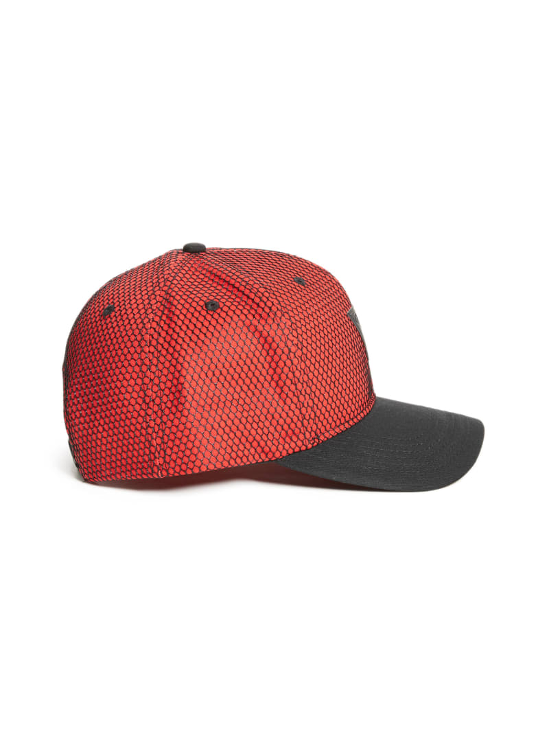 Red Men's Guess Tyler Mesh Triangle Baseball Hats | 8643095-OG