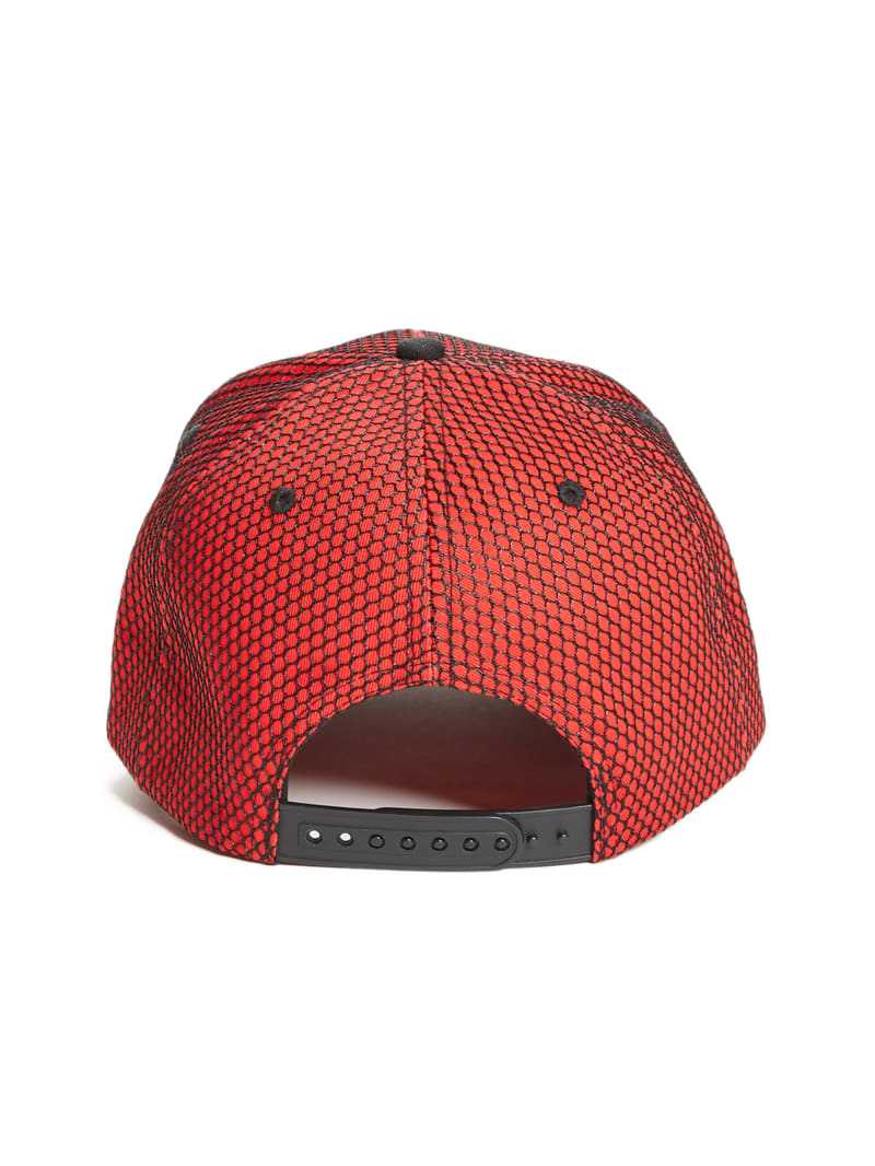 Red Men's Guess Tyler Mesh Triangle Baseball Hats | 8643095-OG