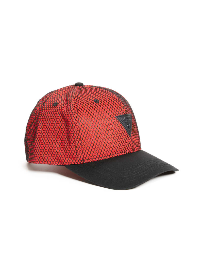 Red Men\'s Guess Tyler Mesh Triangle Baseball Hats | 8643095-OG