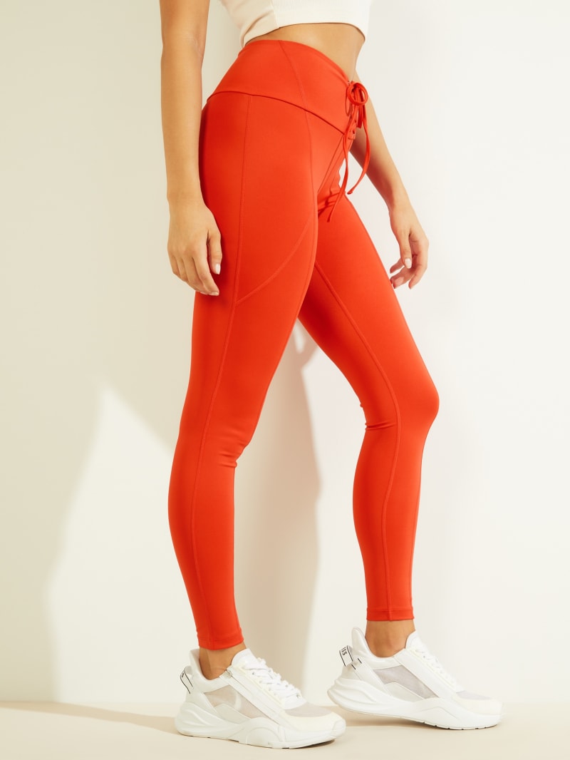 Red Women's Guess Agatha Leggings Pants | 3862417-RB