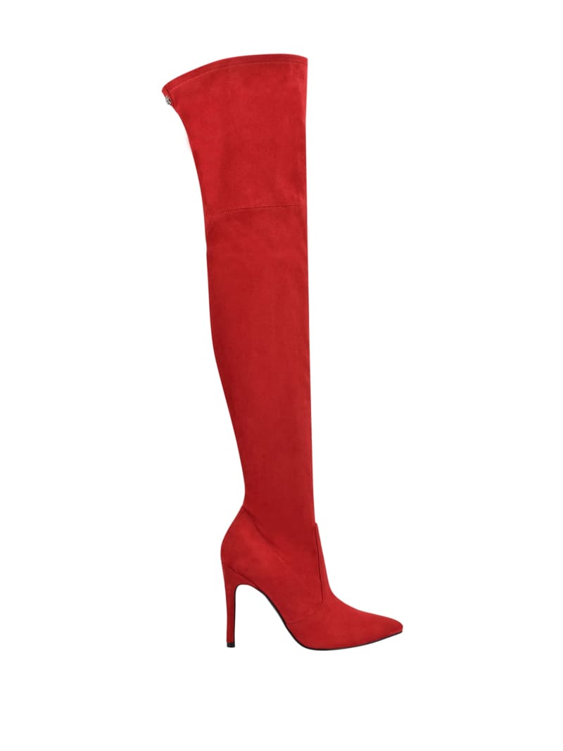 Red Women's Guess Bonis Faux-Suede Over-the-Knee Boots | 1534872-MX