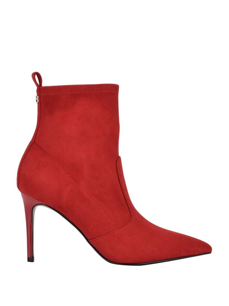 Red Women's Guess Dafina Faux-Suede Sock Boots | 5601879-OI