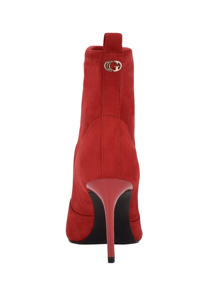 Red Women's Guess Dafina Faux-Suede Sock Boots | 5601879-OI