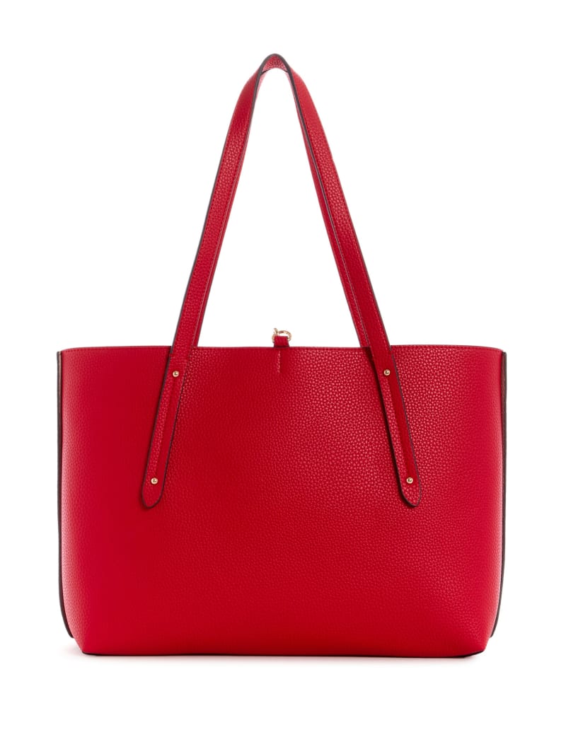 Red Women's Guess Eco Brenton Tote Bags | 1923507-ID