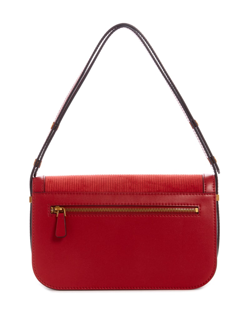 Red Women's Guess Hensely Convertible Satchel Bags | 6834192-HU