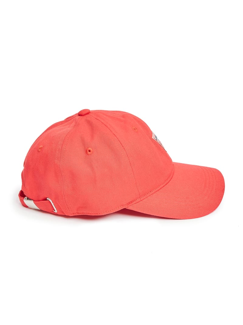 Red Women's Guess Logo Baseball Hats | 3840769-UT