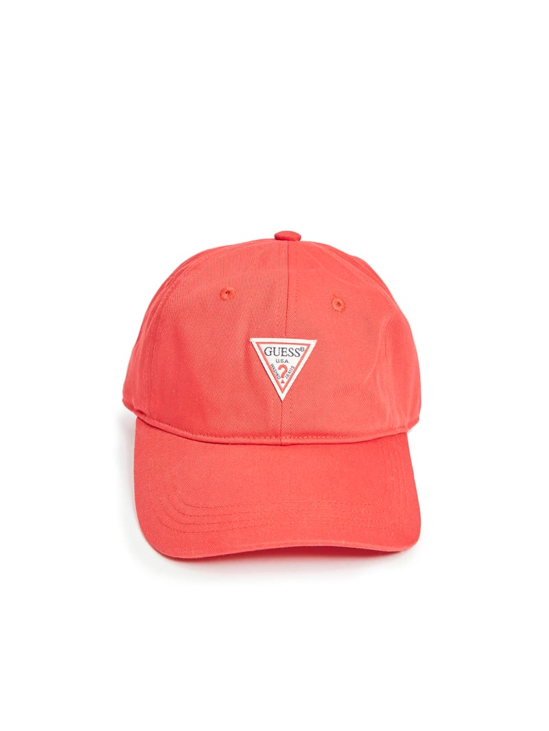 Red Women's Guess Logo Baseball Hats | 3840769-UT