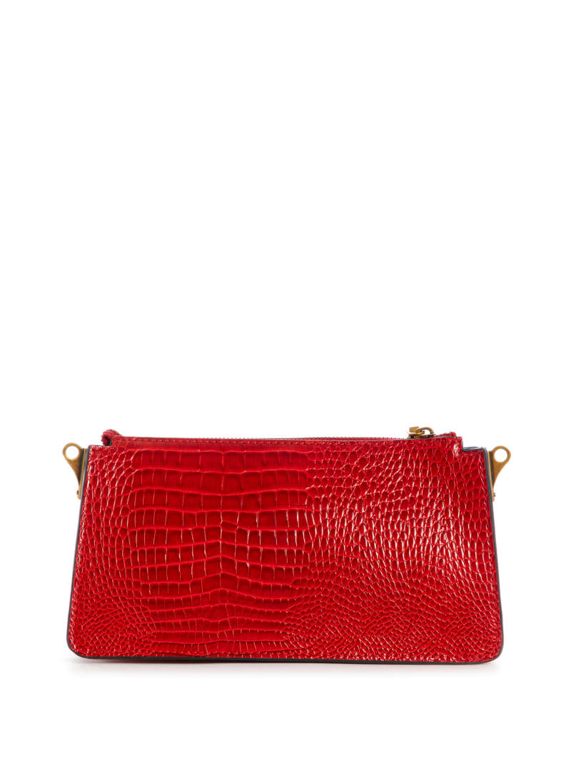 Red Women's Guess Raffie Crossbody Bags | 1790326-KM