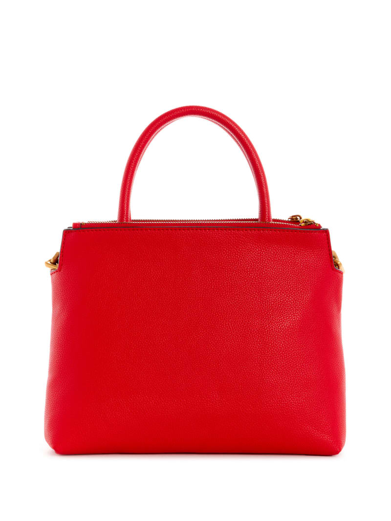 Red Women's Guess Turin Triple Compartment Satchel Bags | 7632549-GO