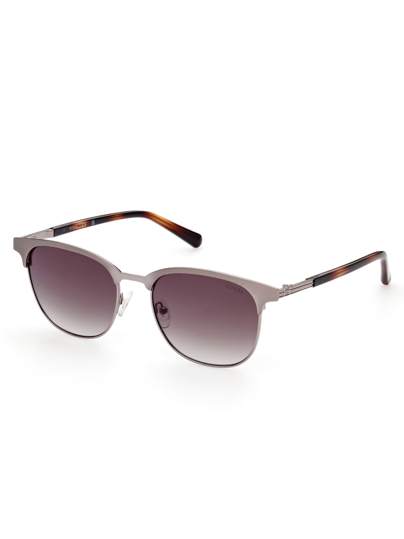 Rose Gold Men's Guess Clubmaster Metal Sunglasses | 7924165-HD