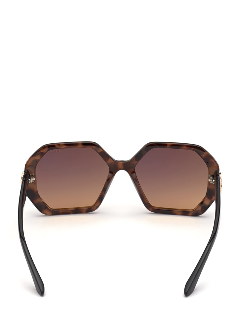 Rose Gold Women's Guess Larissa Geometric Sunglasses | 8572610-KP