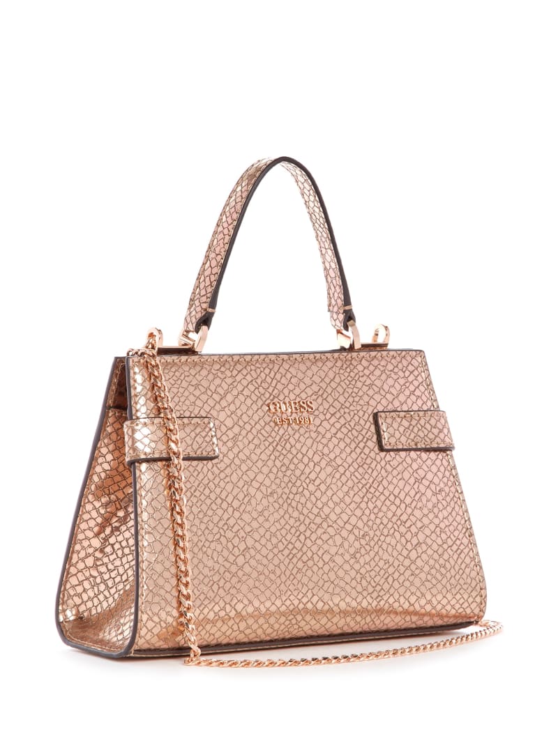 Rose Gold Women's Guess Moxie Satchel Bags | 4195032-PC