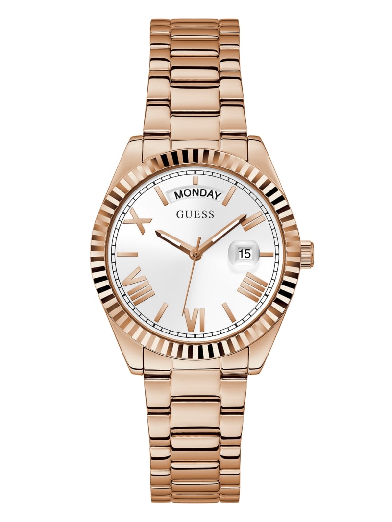 Rose Gold Women\'s Guess Rose Gold-Tone Heart Analog Watches | 2039685-JU