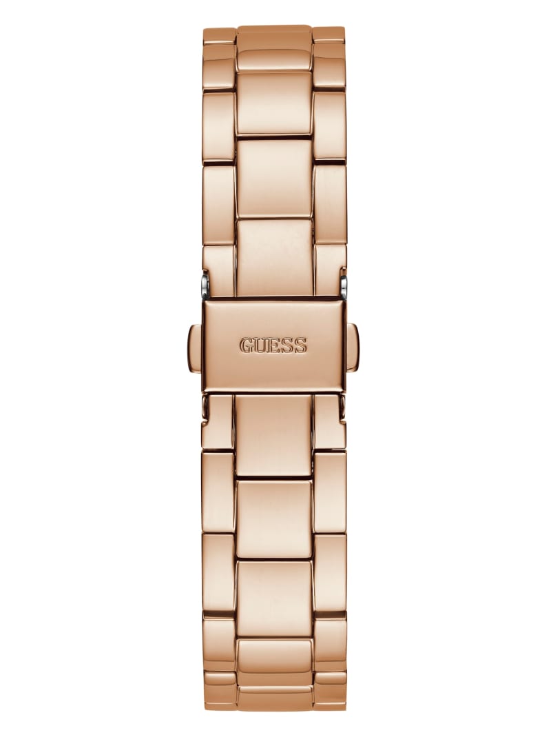 Rose Gold Women's Guess Rose Gold-Tone and Rhinestone Multifunction Watches | 2537608-IJ