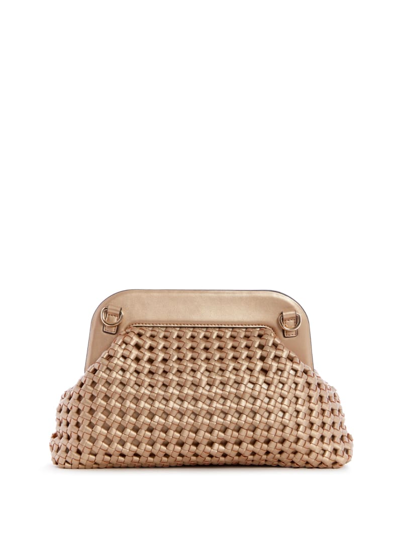 Rose Gold Women's Guess Sicilia Frame Clutch Mini Bag | 1957826-CO