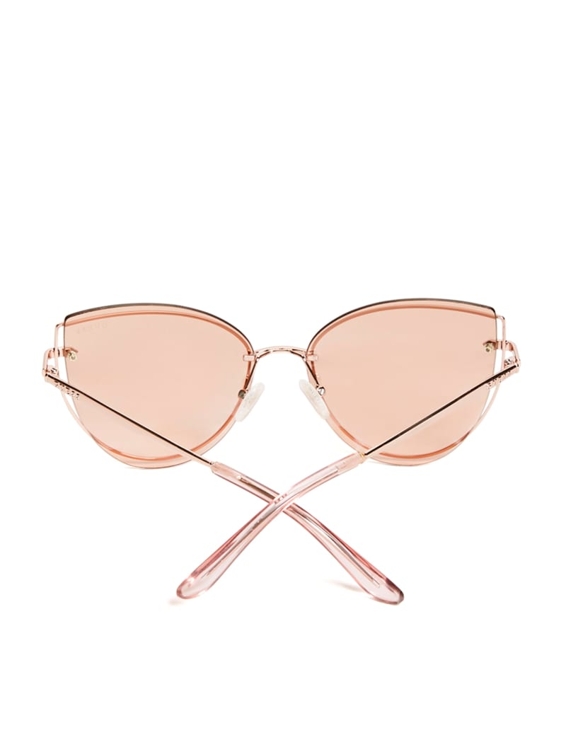 Rose Gold Women's Guess Wired Cat Eye Sunglasses | 9813275-YE