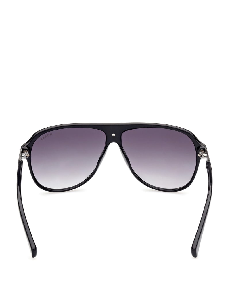 Silver Men's Guess Aviator Sunglasses | 9024153-VM