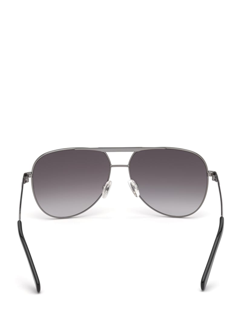 Silver Men's Guess Manny Aviator Sunglasses | 8453217-TR