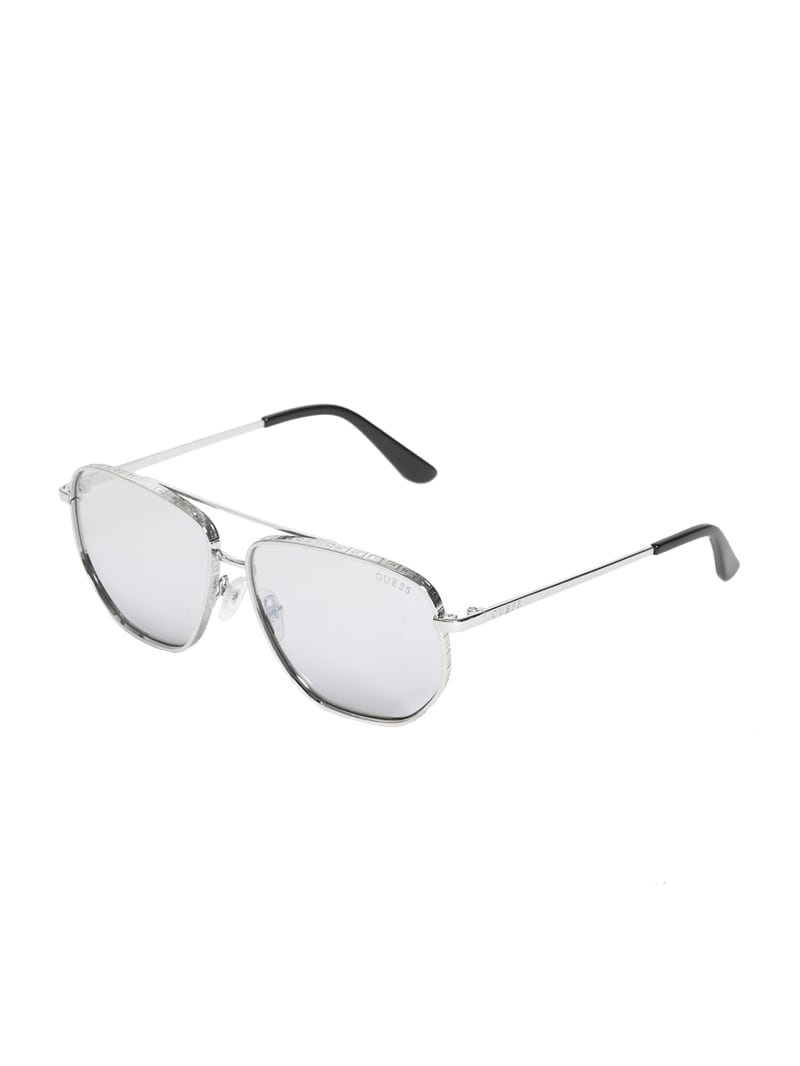 Silver Women's Guess Kelly Aviator Sunglasses | 8947315-LU