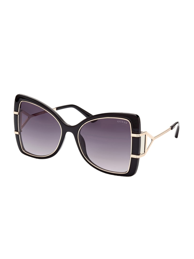 Silver Women's Guess Oversized Butterfly Sunglasses | 6470219-IB