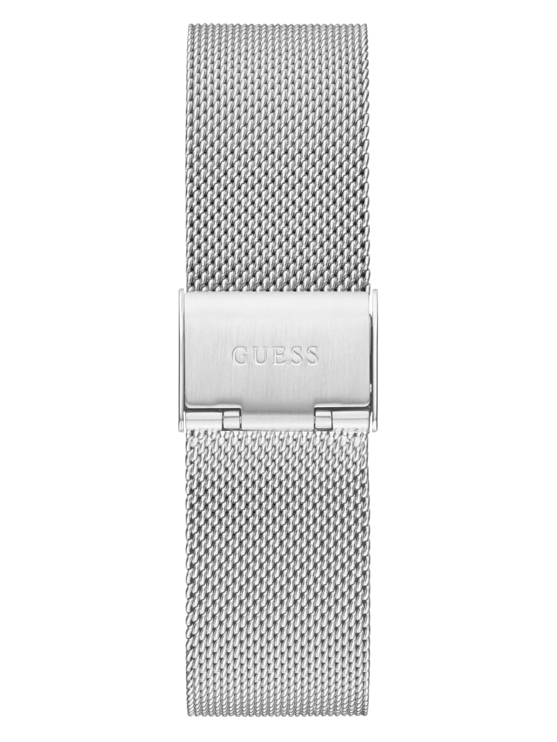 Silver Women's Guess Silver-Tone Digital Watches | 9163452-OH