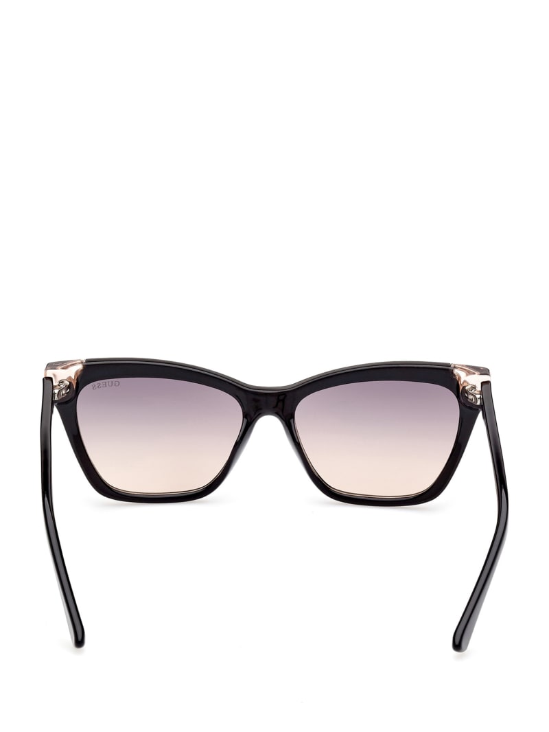 Silver Women's Guess Tortoise Plastic Square Sunglasses | 1270856-ZX