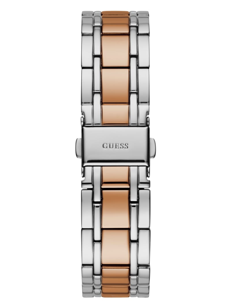 Silver Women's Guess Two-Tone Diamond Analog Watches | 9376815-NS