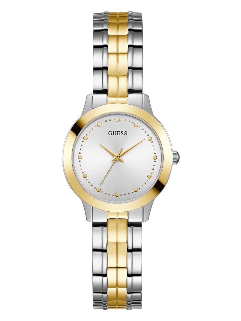 Silver Women\'s Guess Two-Tone Petite Watches | 7530214-MY