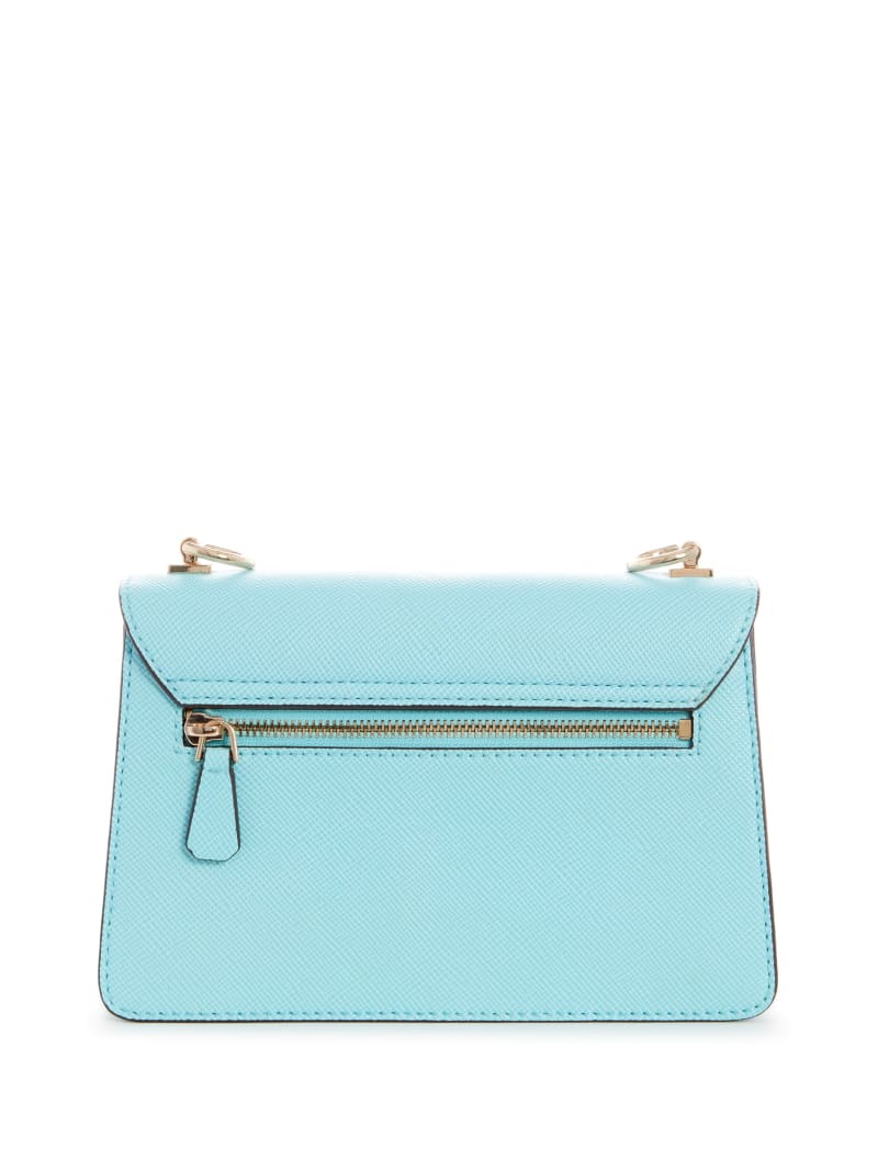 Turquoise Women's Guess Alexie Flap Crossbody Bags | 7832045-OA